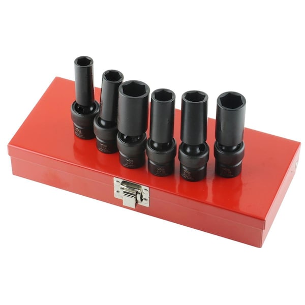 Impct Sckt, Deep, 6 pt., 3/4"Drive, 8 pcs.